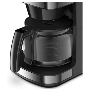 Krups Grind & Brew, ūdens tvertne 1.25 L, melna - Kafijas automāts ar filtru un dzirnaviņām