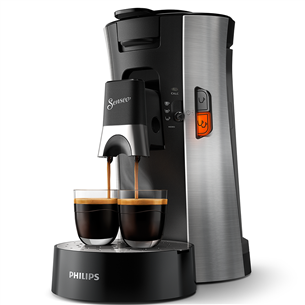 Philips Senseo Select, black/inox - Coffee pod machine