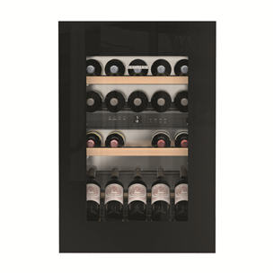 Liebherr, 33 bottles, height 88 cm, black - Built-in Wine Cooler