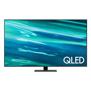 Samsung QLED 4K UHD, 55'', centra statīvs, melna - Televizors