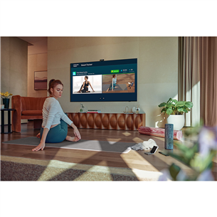 Samsung QLED 4K UHD, 55'', centra statīvs, melna - Televizors