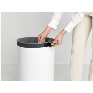 Brabantia, 60 L, balta/melna - Veļas grozs