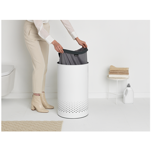 Brabantia, 60 L, balta/melna - Veļas grozs