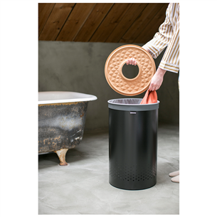 Brabantia, 60 L, melna/brūna - Veļas grozs