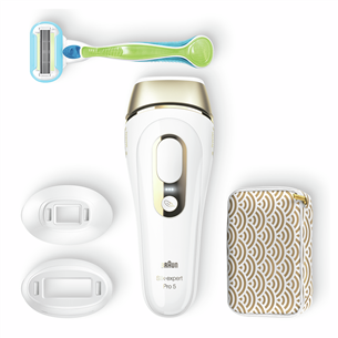 Braun Silk-expert Pro 5, shaver Venus Extra Smooth + pouch, white/gold - IPL Hair Removal