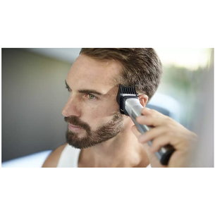 Philips OneBlade Multigroom 9000 Series, 13 в 1, серебристый/черный - Мультитриммер