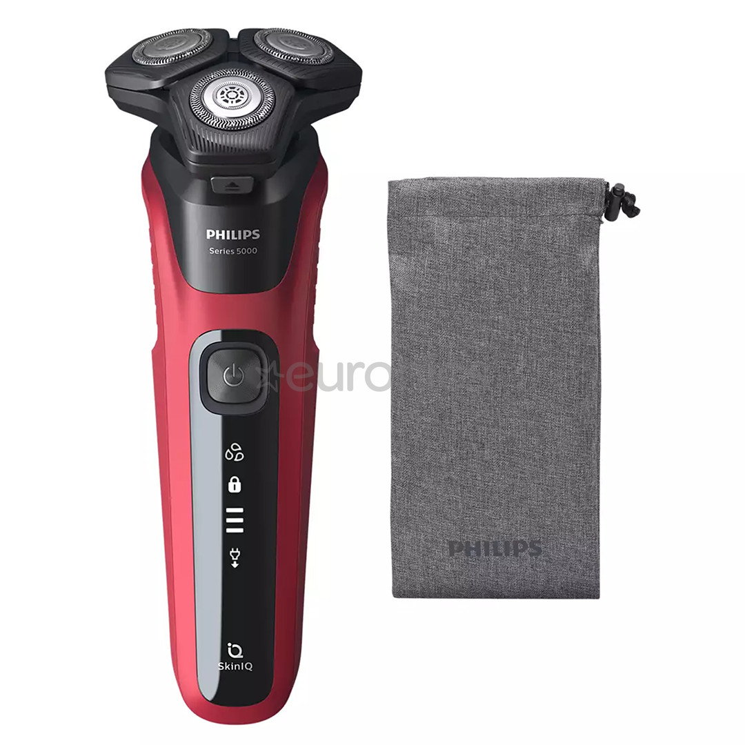 Philips 5000 Wet & Dry, melna/sarkana - Skuveklis
