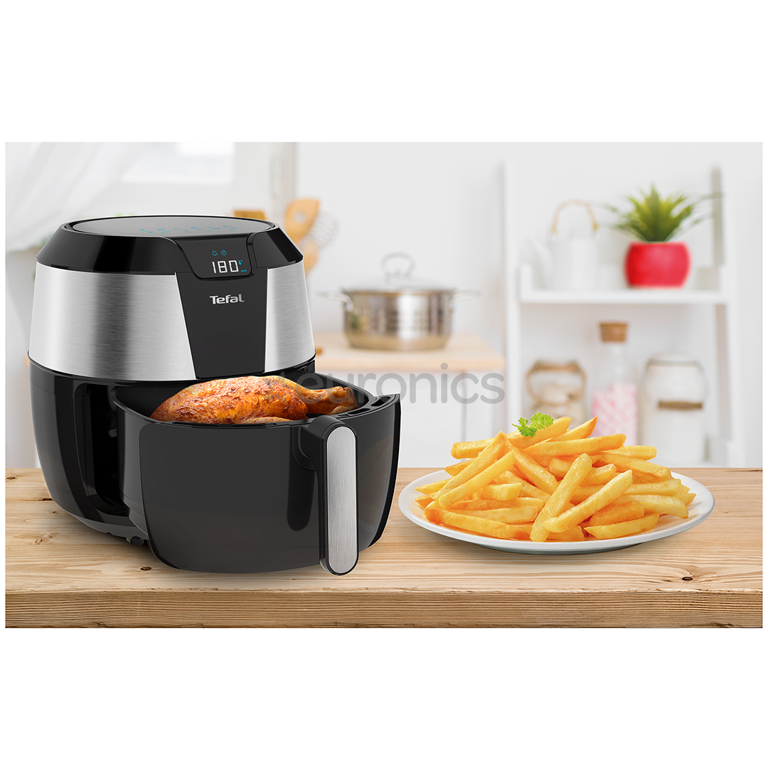 Tefal Easy Fry Deluxe XXL, 1700 Вт, черный/нерж. сталь - Аэрогриль