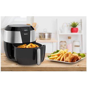 Tefal Easy Fry Deluxe XXL, 1700 W, melna/nerūsējošā tērauda - Karstā gaisa friteris