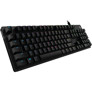 Logitech G512 Carbon Lightsync, GX Red, mehaniskā, SWE, melna - Klaviatūra