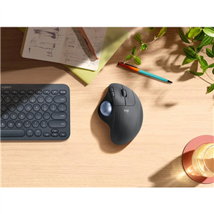 Logitech M575 Ergo Trackball, optiskā, melna - Bezvadu datorpele