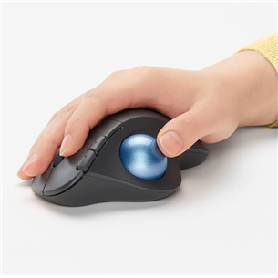 Logitech M575 Ergo Trackball, optiskā, melna - Bezvadu datorpele