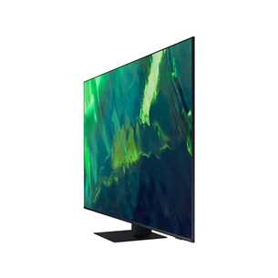 Samsung AirSlim QLED 4K UHD, 55'', центральная подставка, черный - Телевизор