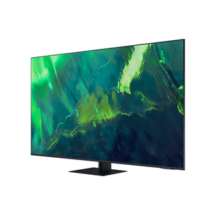 Samsung AirSlim QLED 4K UHD, 55'', centra statīvs, melna - Televizors