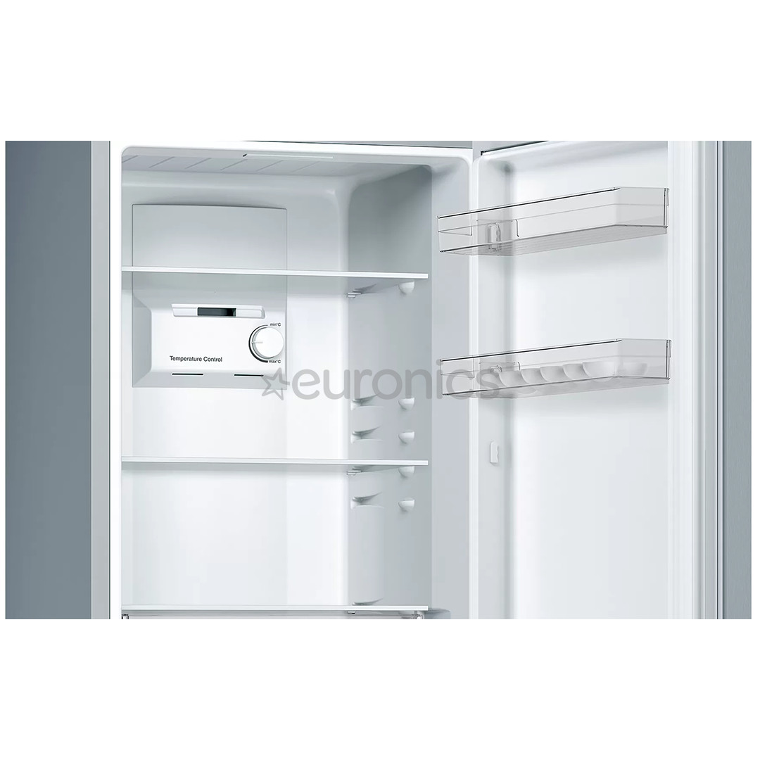 Bosch NoFrost, augstums 176 cm, 282 L, sudraba - Ledusskapis