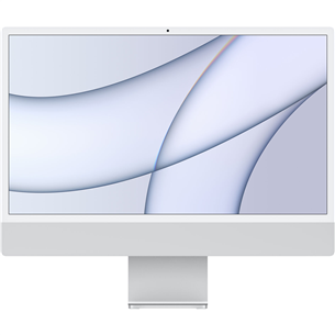 Apple iMac 24" (2021), M1 8C/7C, 8 GB, 256 GB, ENG, silver - All-in-one PC MGTF3ZE/A