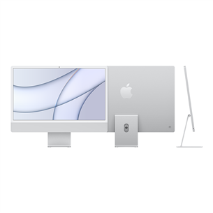 Apple iMac 24" (2021), M1 8C/7C, 8 ГБ, 256 ГБ, RUS, серебристый - Настольный компьютер "все в одном"