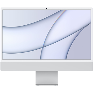 Apple iMac 24" (2021), M1 8C/8C, 8 ГБ, 256 ГБ, RUS, серебристый - Настольный компьютер "все в одном"