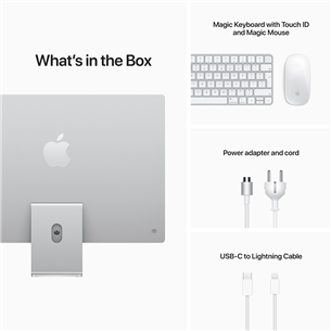 Apple iMac 24" (2021), M1 8C/8C, 8 ГБ, 512 ГБ, RUS, серебристый - Настольный компьютер "все в одном"