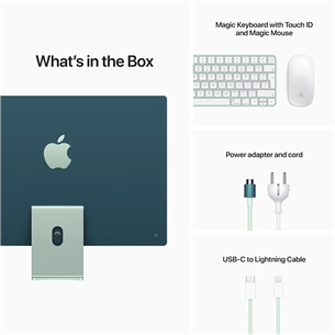 Apple iMac 24" (2021), M1 8C/8C, 8 ГБ, 256 ГБ, RUS, зеленый - Настольный компьютер "все в одном"