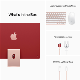 Apple iMac 24" (2021), M1 8C/7C, 8 ГБ, 256 ГБ, ENG, розовый - Настольный компьютер "все в одном"