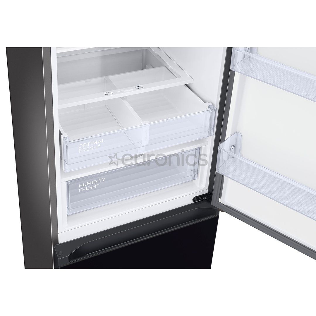 Samsung BeSpoke, augstums 203 cm, 390 L, melna - Ledusskapis