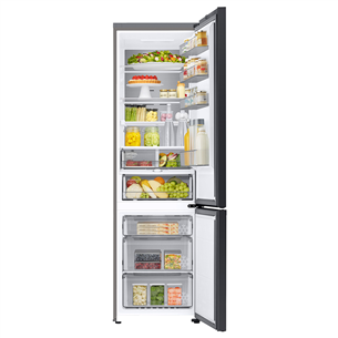 Samsung BeSpoke, 390 л, высота 203 см, черный - Холодильник