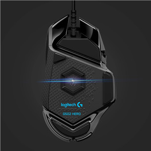 Logitech G502 Hero, optiskā, melna - Datorpele ar vadu