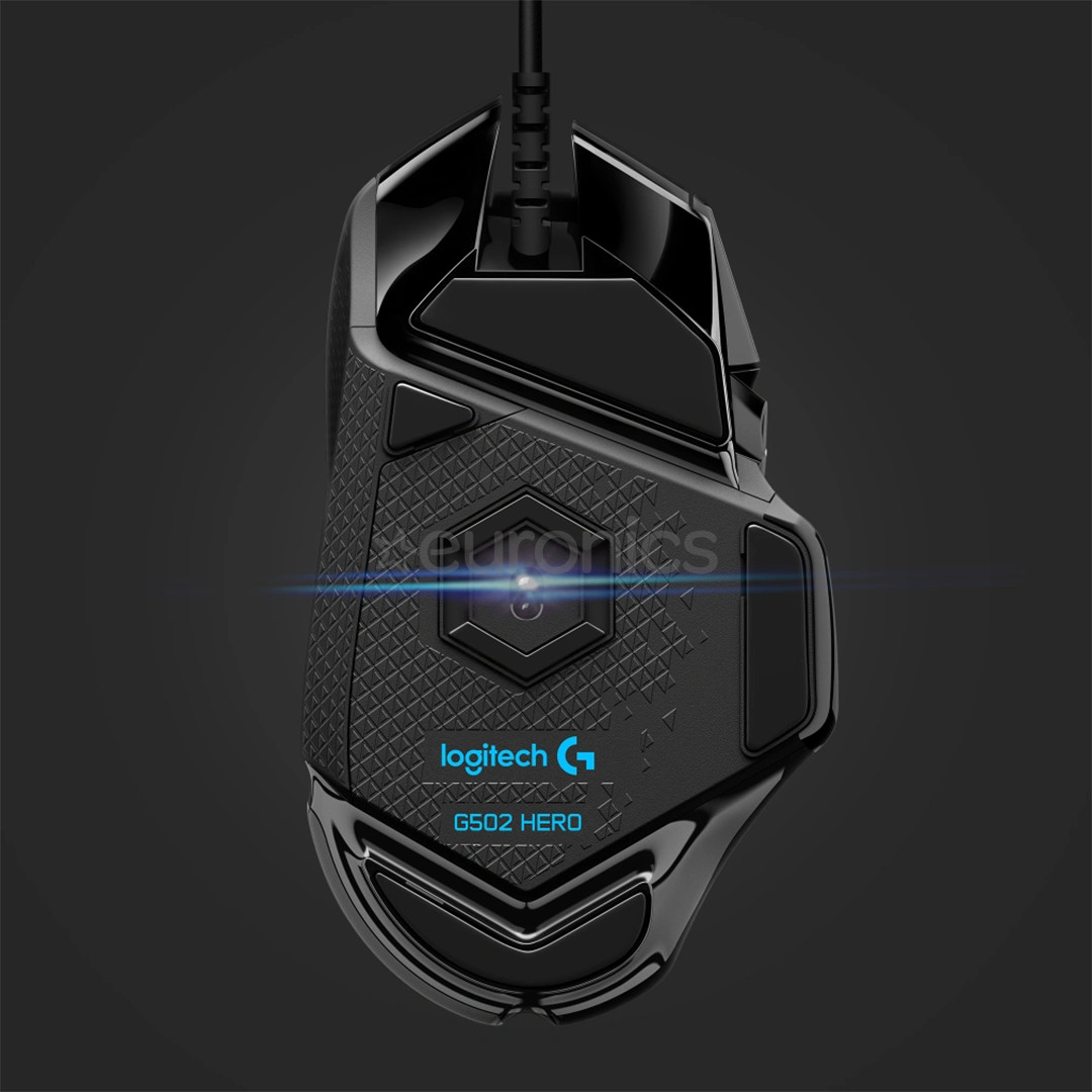 Logitech G502 Hero, optiskā, melna - Datorpele ar vadu