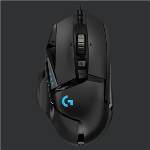 Logitech G502 Hero, optiskā, melna - Datorpele ar vadu