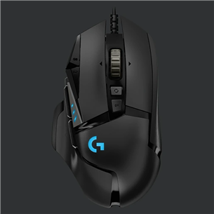 Logitech G502 Hero, optiskā, melna - Datorpele ar vadu