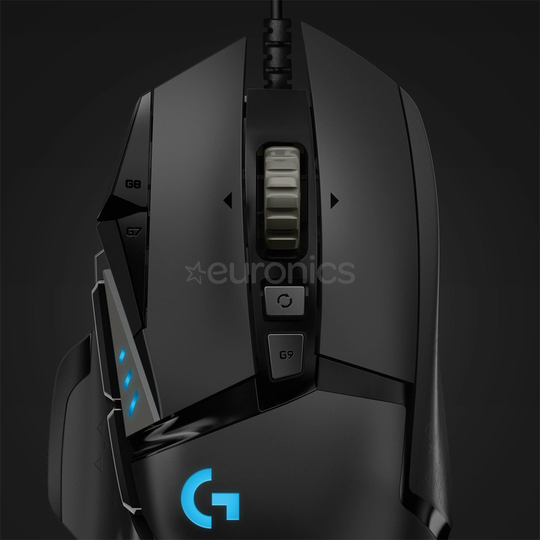 Logitech G502 Hero, optiskā, melna - Datorpele ar vadu