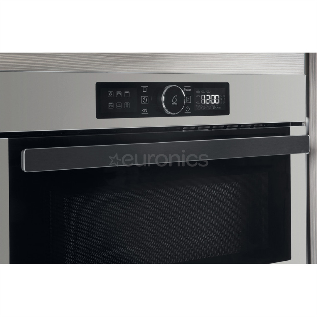 Whirlpool, 31 L, 1000 W, silver - Built-in Microwave Oven with Grill