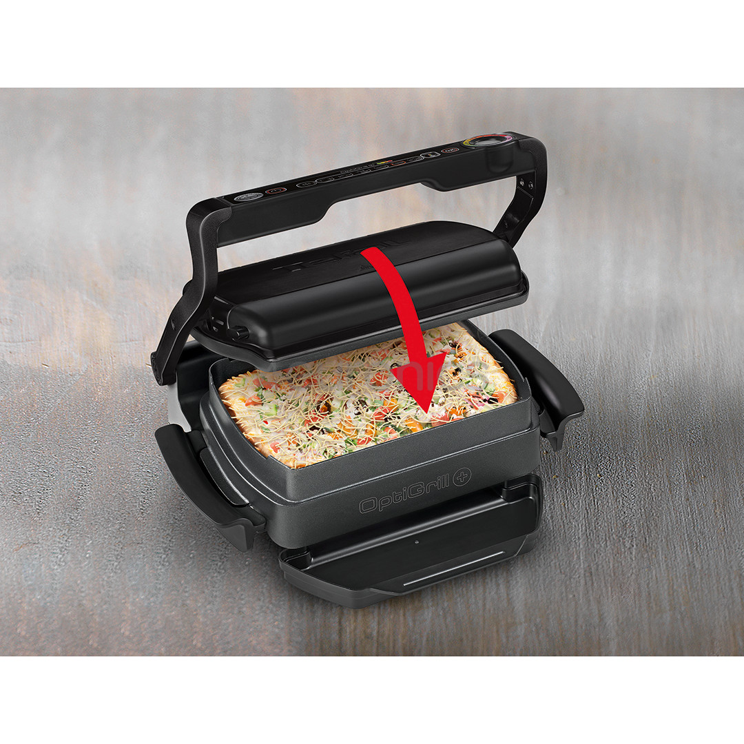 Tefal OptiGrill+ + Snacking & Baking, 2000 W, melna - Elektriskais grils