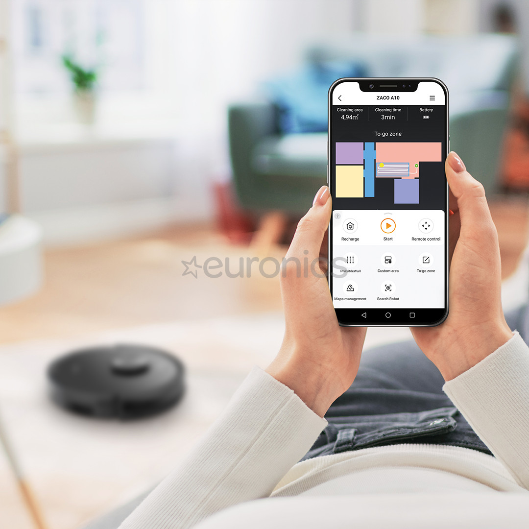 Zaco A10 W&D, pelēka - Robots putekļu sūcējs