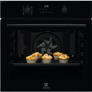 Electrolux, pyrolytic cleaning, 72 L, black - Built-in oven EOD6P77WZ