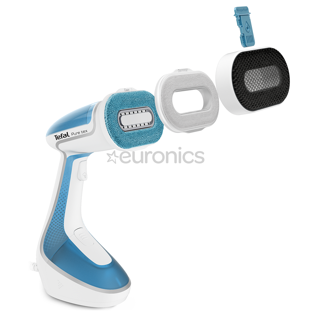 Tefal Pure Tex 4-in1, 1700 W, balta/zila - Rokas tvaika gludināšanas sistēma