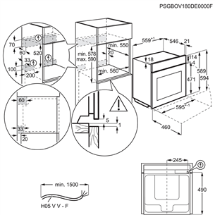 Built-in oven AEG (pyrolytic cleaning)