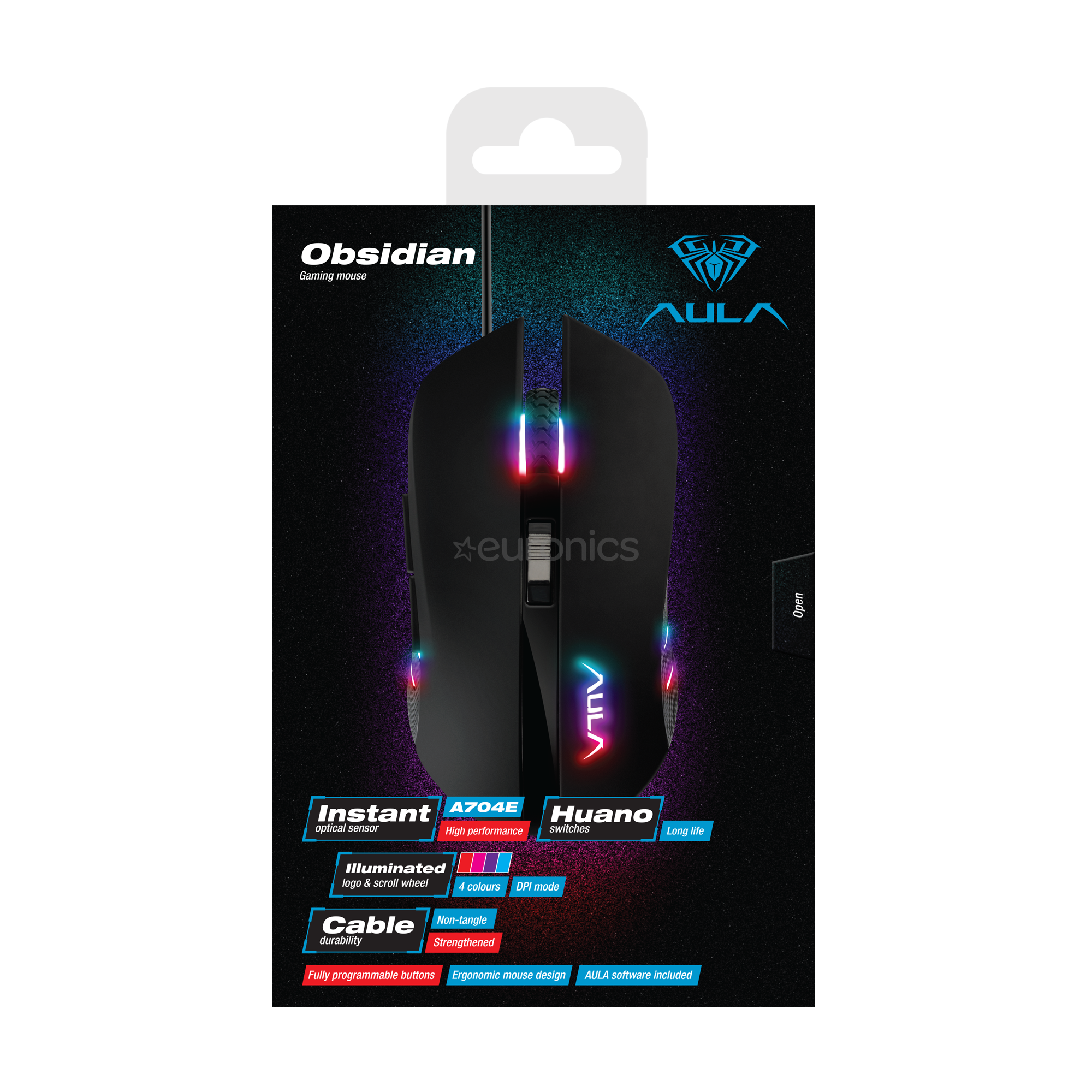 Optiskā pele Obsidian, Aula