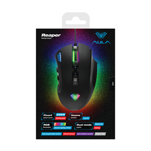 Aula Reaper, black - Optical mouse