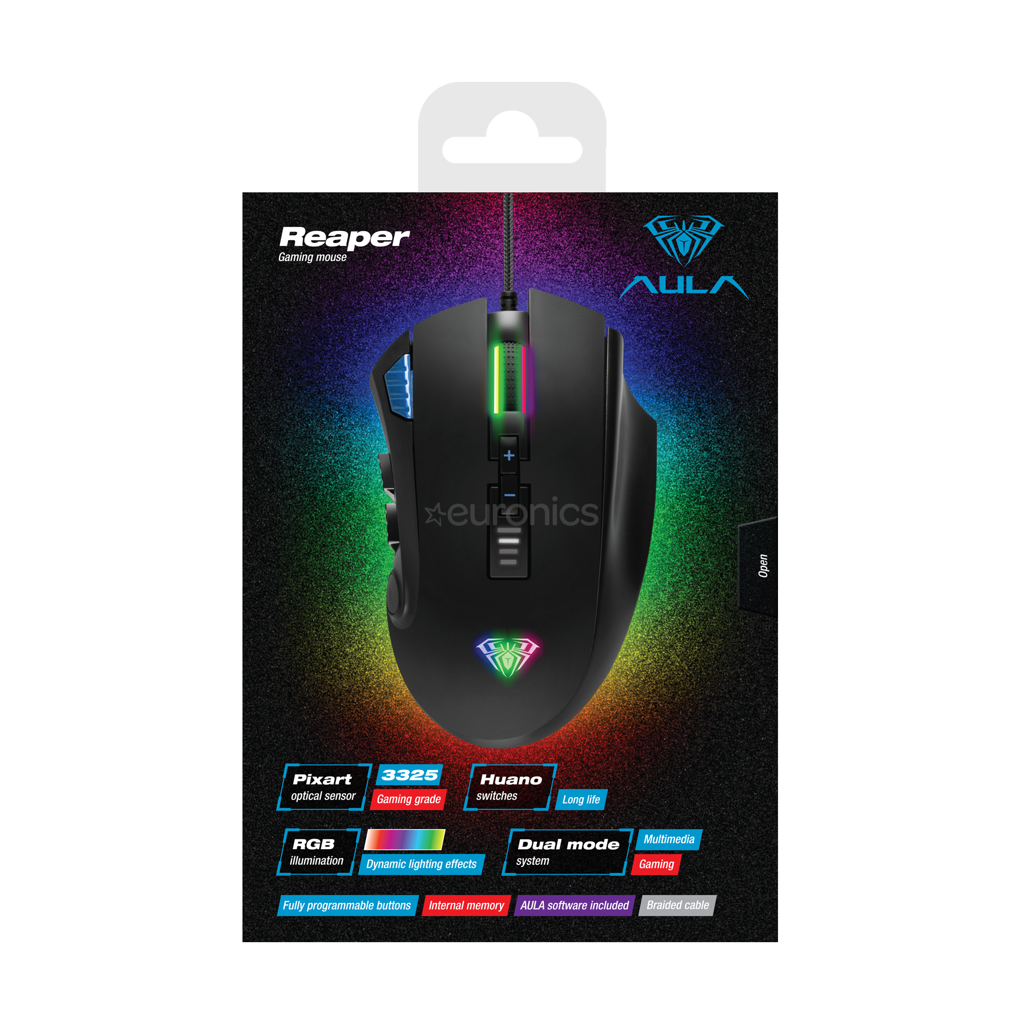Aula Reaper, black - Optical mouse