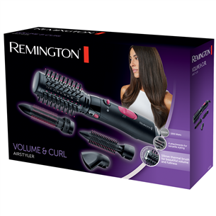 Remington Volume & Curl, 1000 Вт, черный/розовый - Фен-щетка