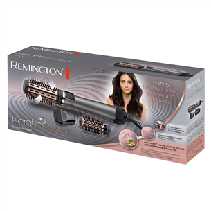 Remington Keratin Protect, 1000 W, pelēka/rozā zelta – Rotējošs matu veidotājs
