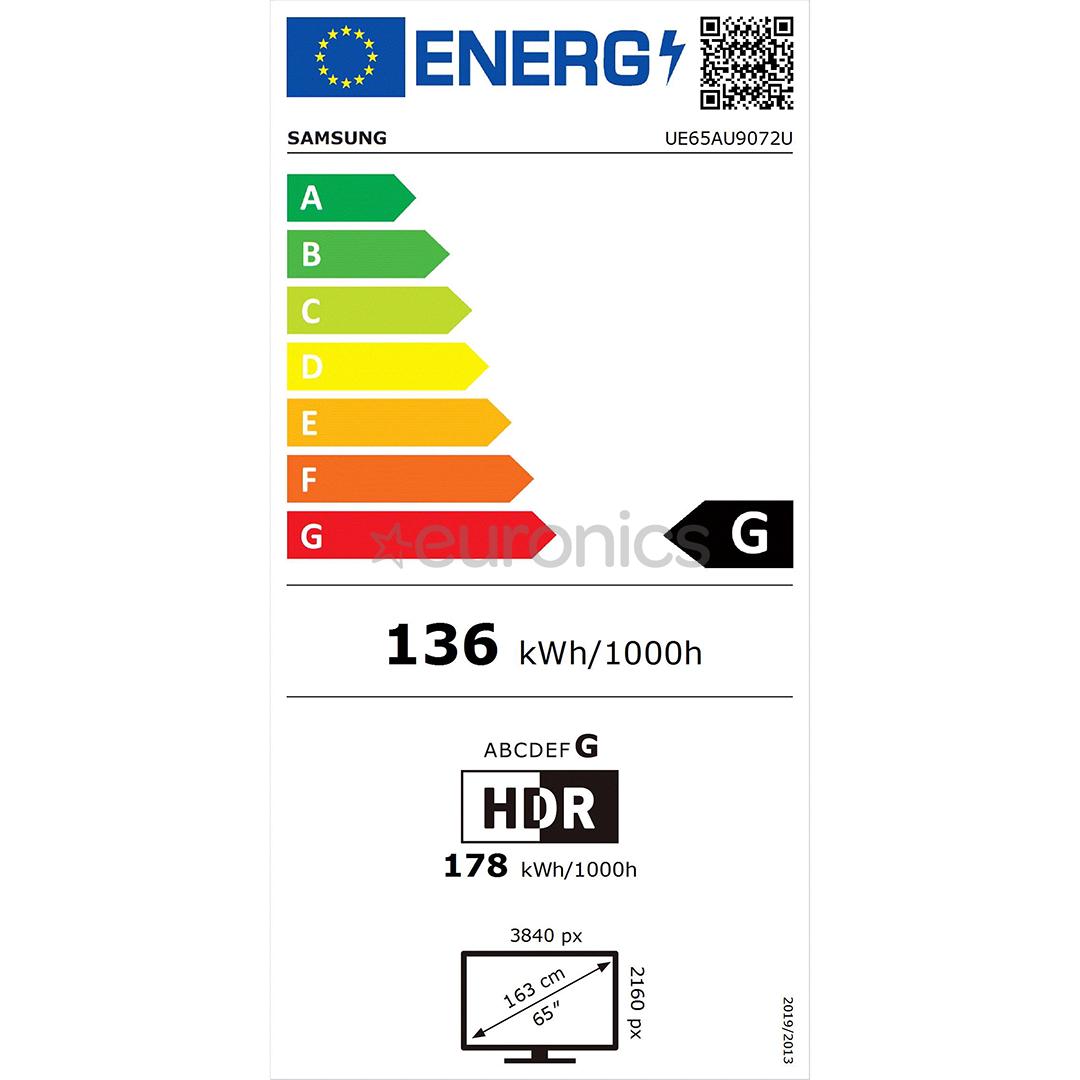 Samsung AirSlim LCD 4K UHD, 65'', centra statīvs, melna - Televizors