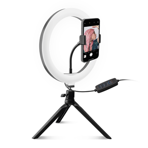 SBS Selfie Ring Light 8'', melna - LED riņķgaisma TESELFIERING8