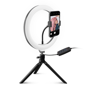 SBS Selfie Ring Light 8'', melna - LED riņķgaisma