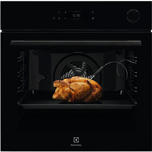 Electrolux, 72 L, pyrolytic cleaning, black - Built-in oven