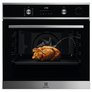 Electrolux, 72 L, pyrolytic cleaning, inox - Built-in oven EOC6P77WX