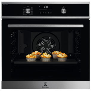 Electrolux SteamBake 600, pyrolytic cleaning, 72 L, inox - Built-in Oven