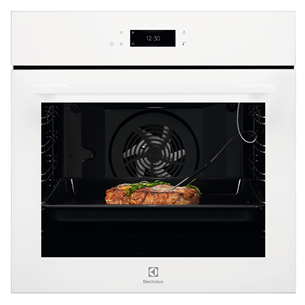 Electrolux, 72 L, pyrolytic cleaning, black/white - Built-in oven